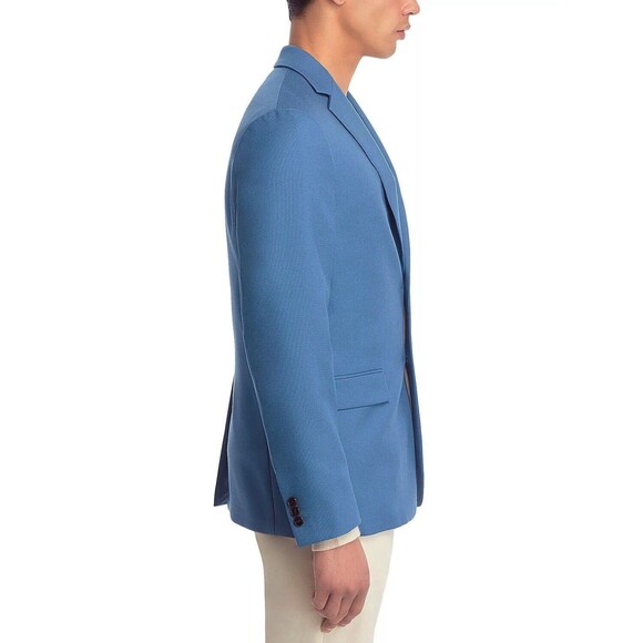 Theory Mens Jacket Clinton Hopsack Slim Fit Wool Sport Coat Sea - NWT $595 - Picture 4 of 7